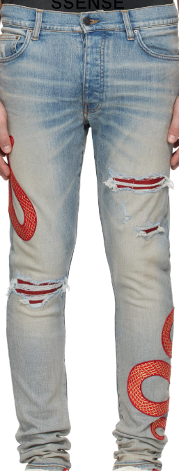 Amiri Snake Jeans Antique Indigo