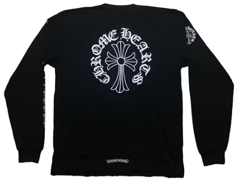 Chrome Hearts Neck Logo Cross Sleeve L/S T-shirt Black