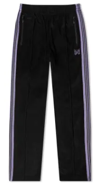 Needles Velour Narrow Track Pants Purple Black