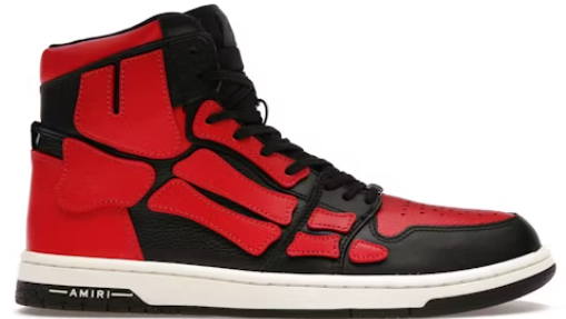 AMIRI Skel Top Hi Black Red White