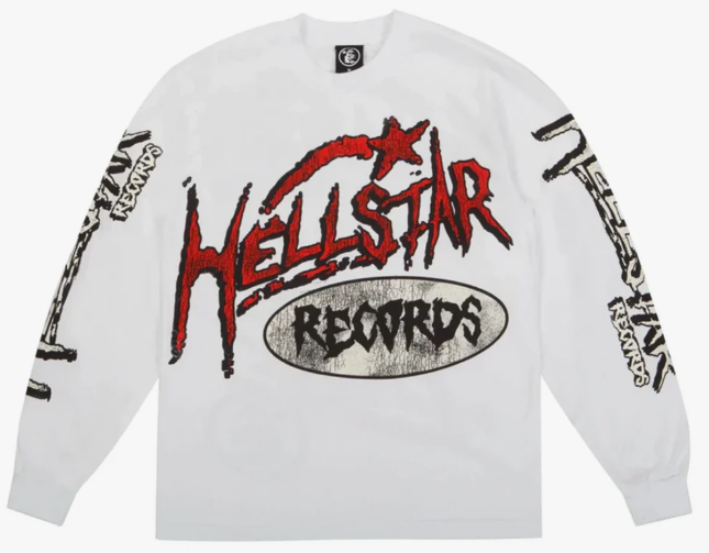 Hellstar Studios Records Long Sleeve L/S Tee White