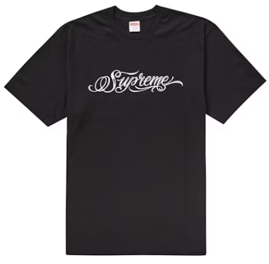 Supreme Script Tee Black