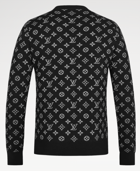Louis Vuitton Half And Half Monogram Crewneck Sweater Noir