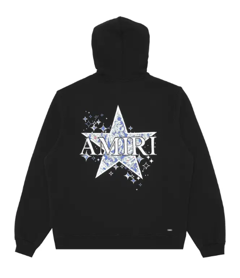 Amiri Paisley Star Hoodie Black