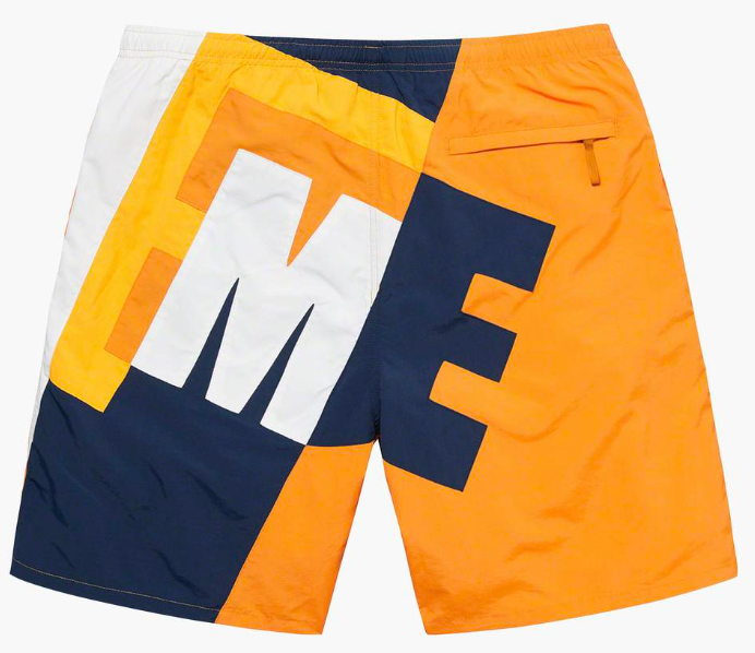 Supreme Big Letter Water Short Dark Orange
