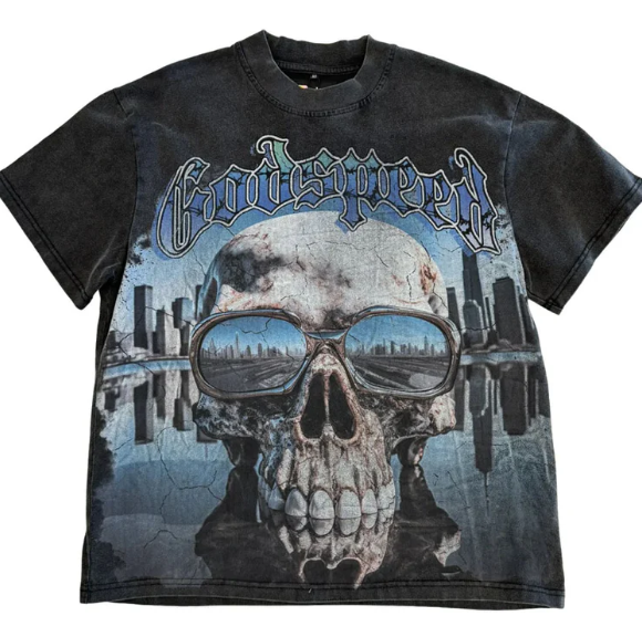 Godspeed Tunnel Vision Black Wash Tee