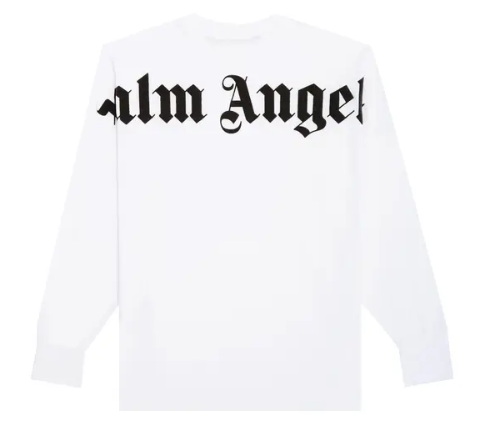 Palm Angels Classic Logo Over Long Sleeve Tee White/Black
