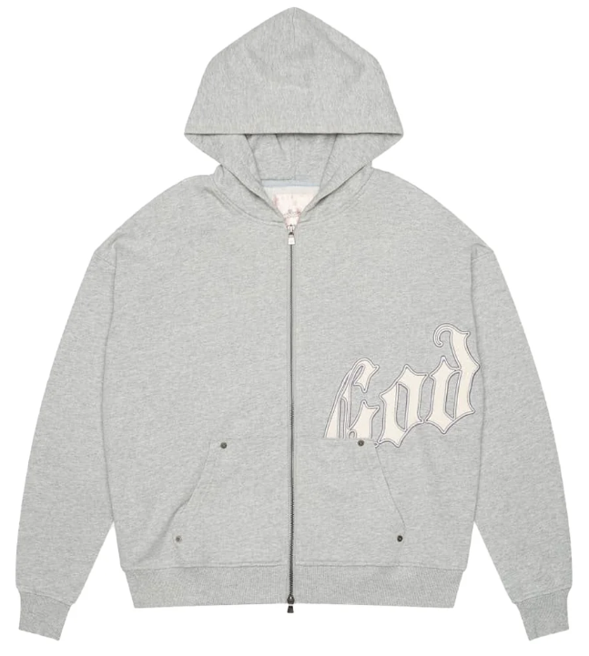 Godspeed OG Logo Zip Hoodie Grey