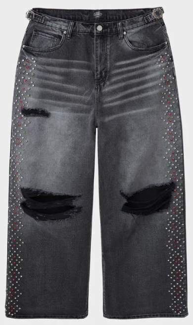 Happy Memories HMDD Black Crystal H-Star Baggy Denim