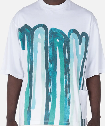 Marni Dripping Logo T-shirt SVRN Exclusive Emerald