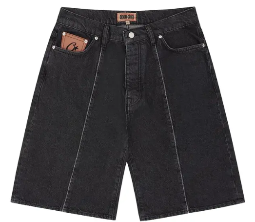 Corteiz C-Star Denim Shorts Black