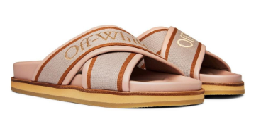 Off-White Cloud Criss Cross Slider Nude