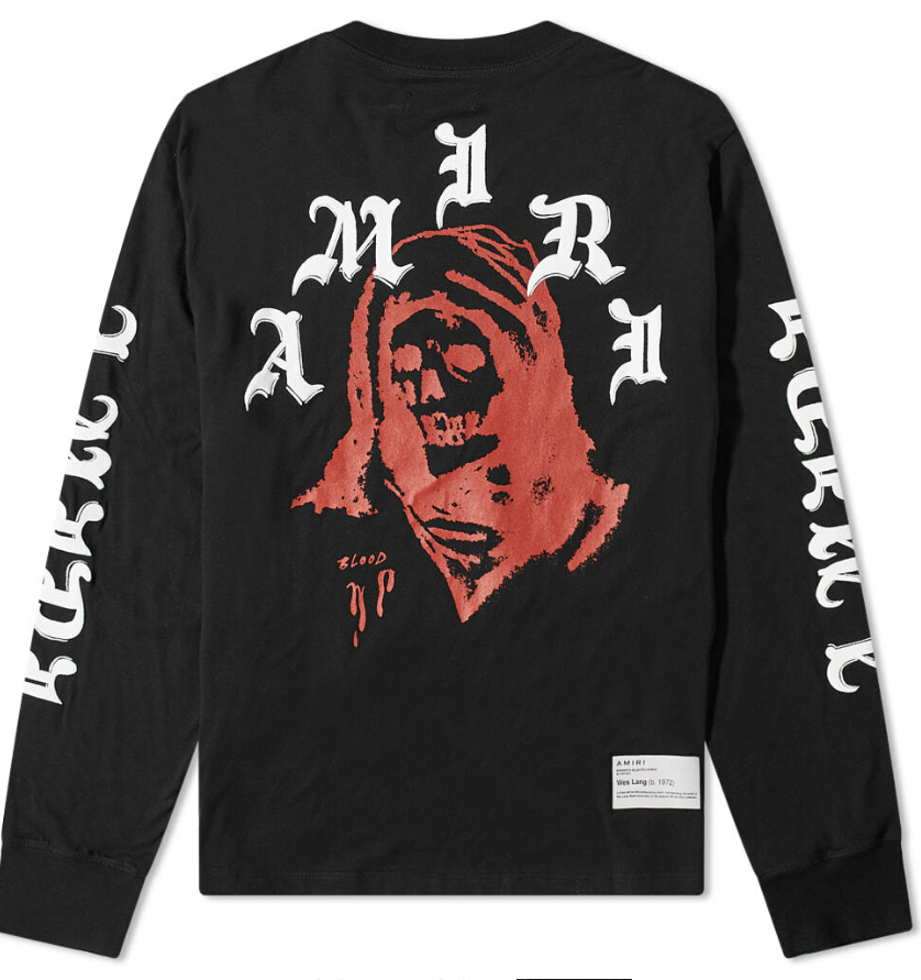 Amiri x Wes Lang Solar Kings Long Sleeve Tee Black