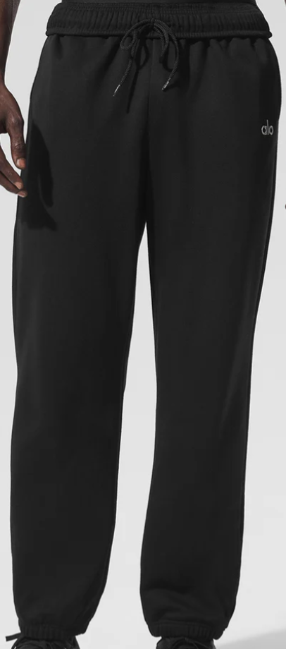 Alo Accolade Full Zip Hoodie & Sweatpant Black Set