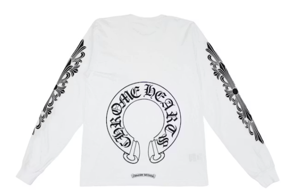Chrome Hearts Floral Horseshoe LS T-Shirt White