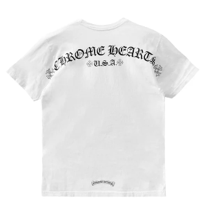 Chrome Hearts Scroll Pocket Script Logo T-Shirt White
