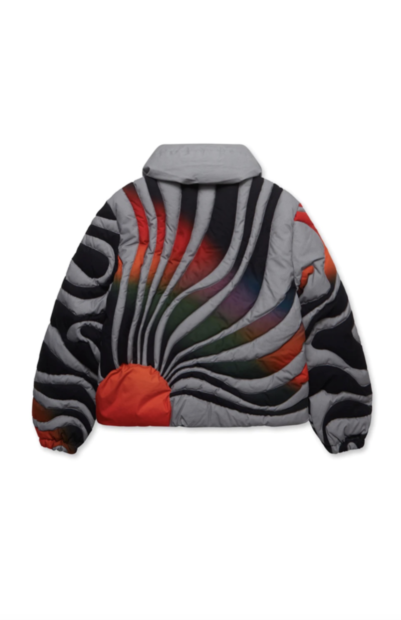 ERL Sunset Woven Puffer Coat Black