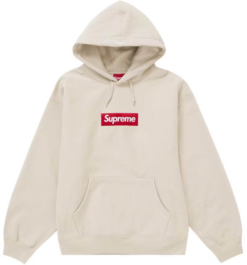 Supreme Box Logo Hooded Sweatshirt Stone