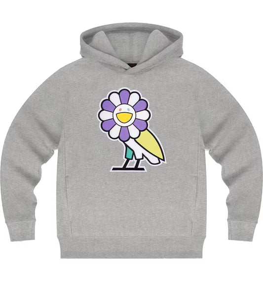 Takashi Murakami x OVO Surplus Flower Owl Hoodie Heather Grey