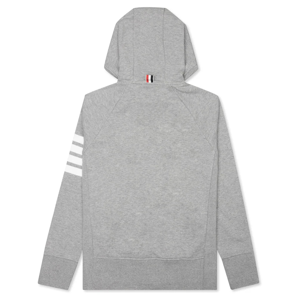 Thom Browne Classic Loopback 4 Bar Full Zip Hoodie Grey
