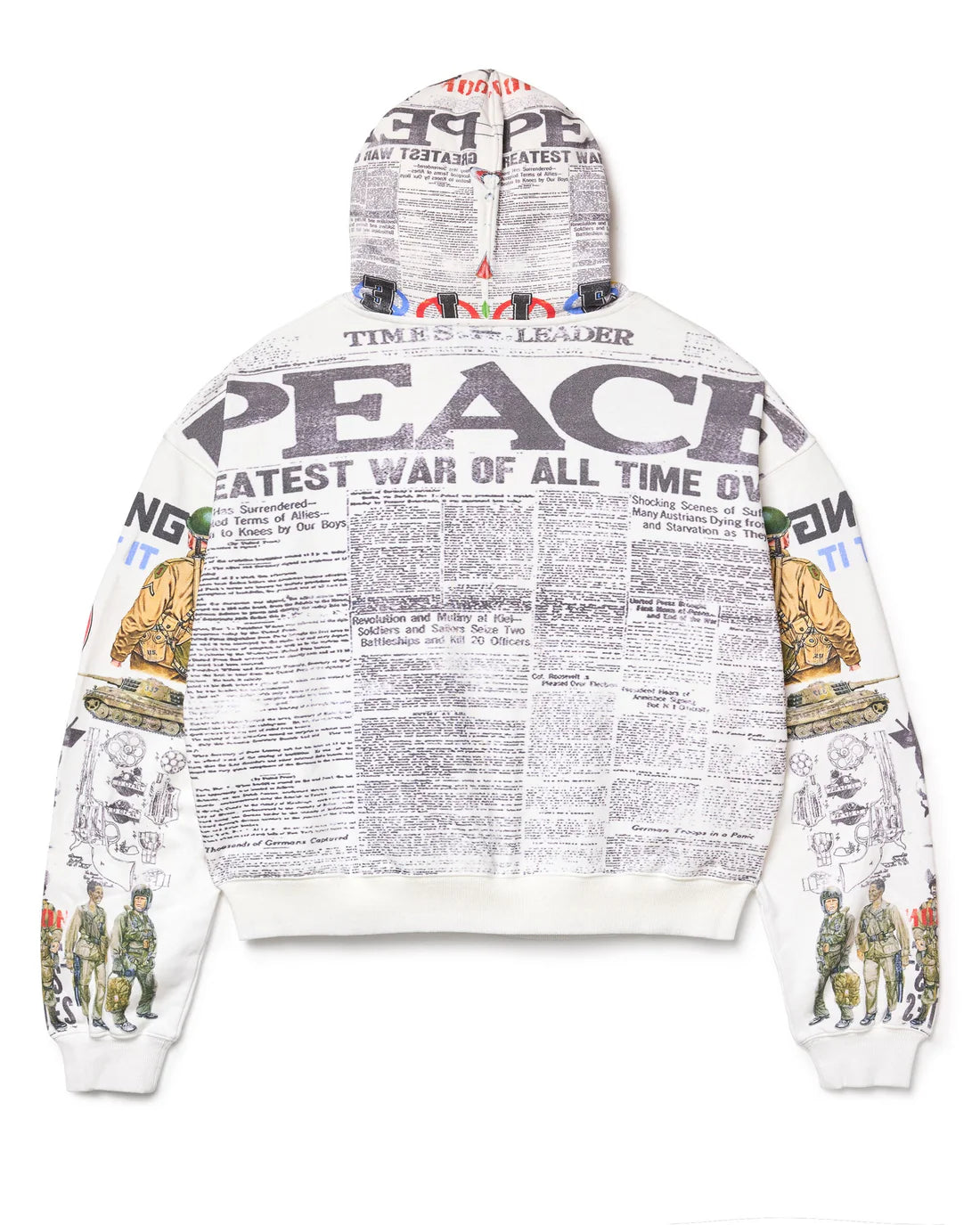 Vale Forever Peace Zip Up Hoodie White