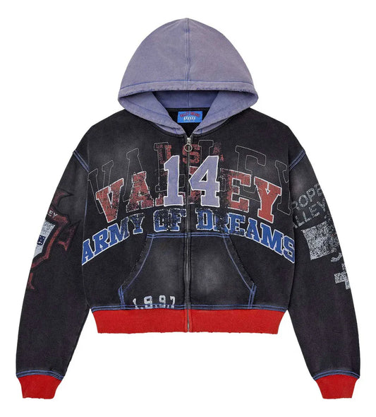 Vale Forever Big 14 Zip Up Hoodie Black