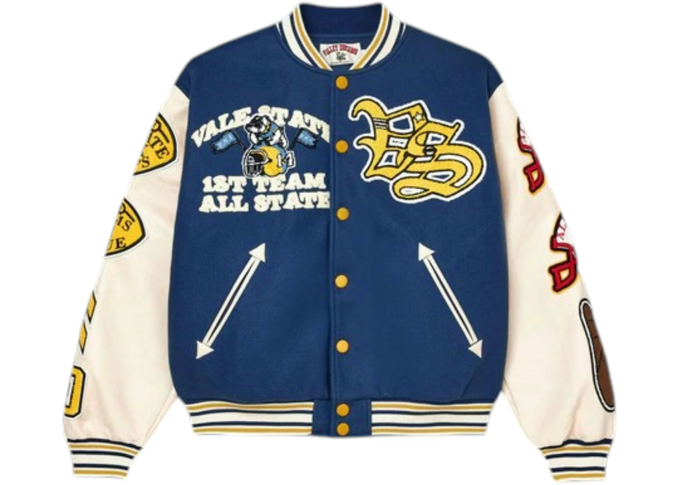 Vale Forever Friday Varsity Jacket Sky Blue
