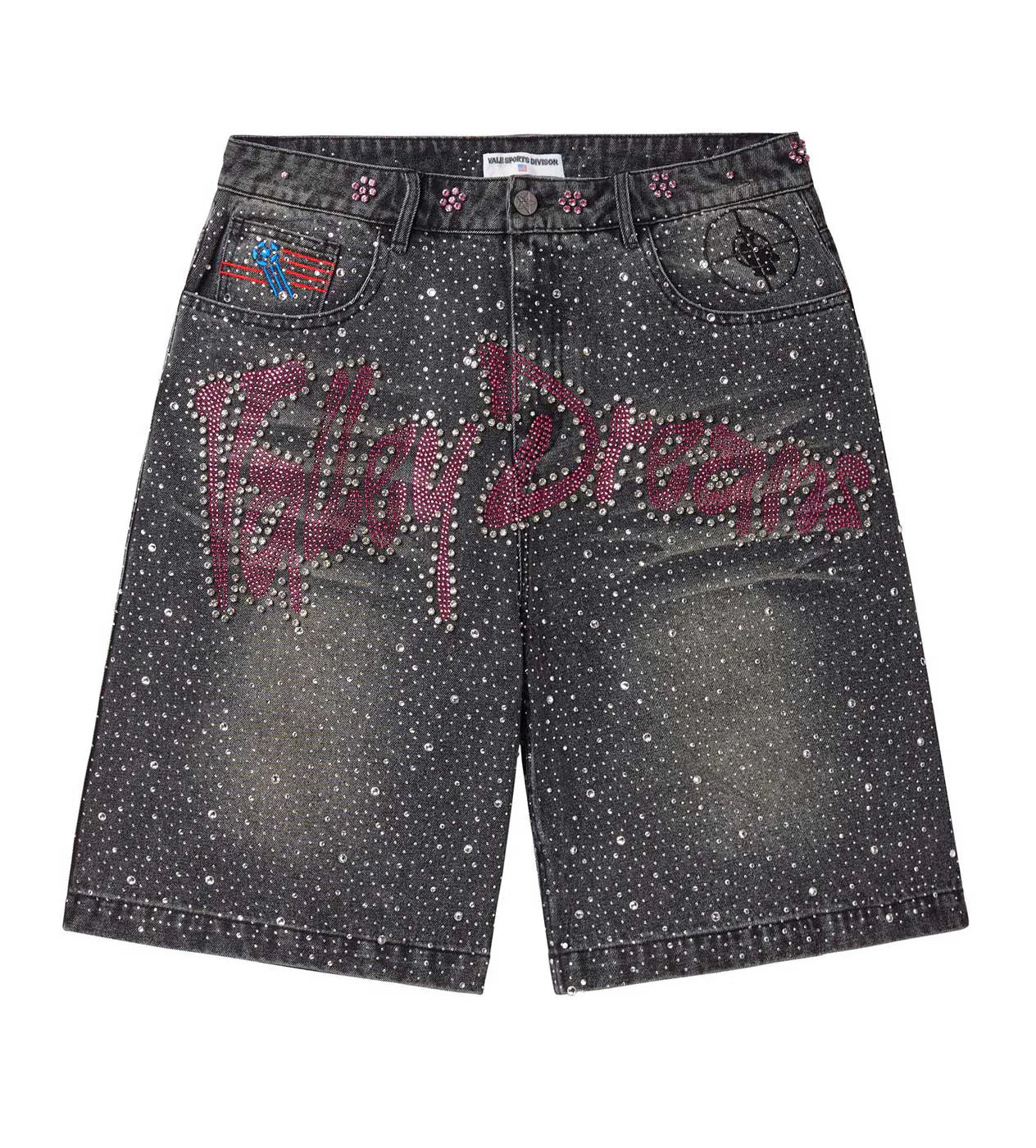 Vale Forever Iced Out Jorts Black