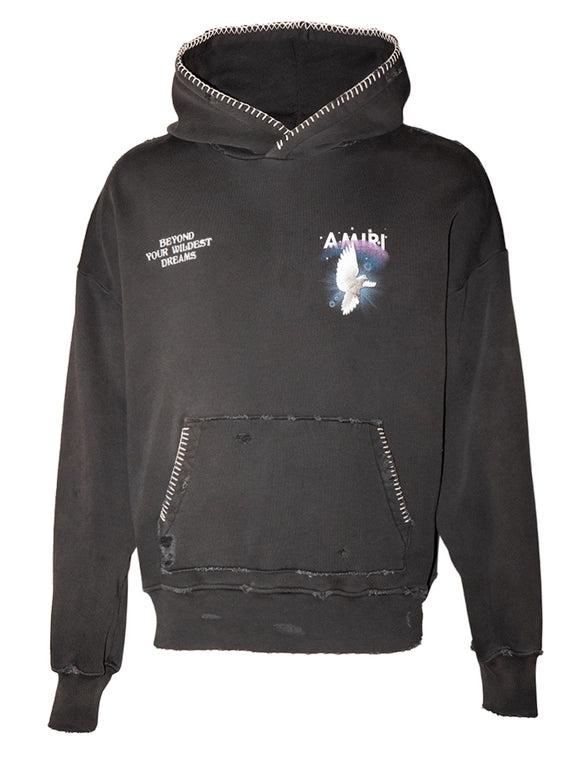 AMIRI Beyond Your Wildest Dreams Dove Hoodie Black