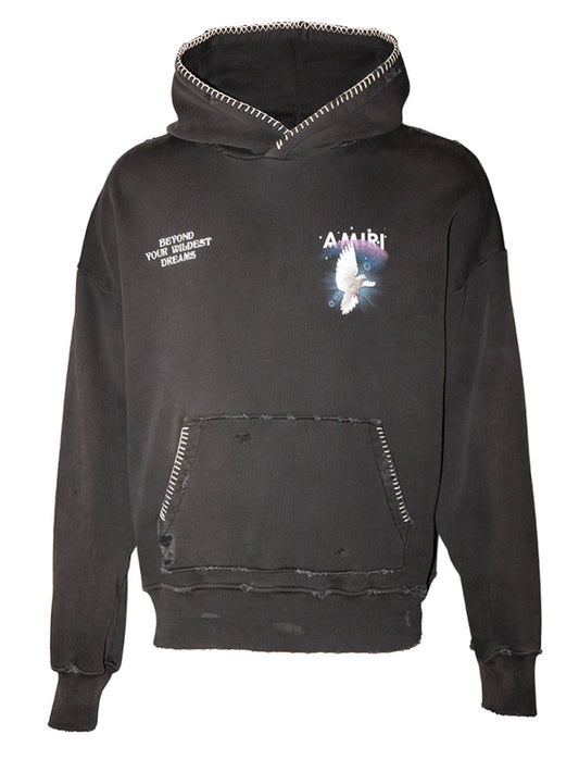 AMIRI Beyond Your Wildest Dreams Dove Hoodie Black