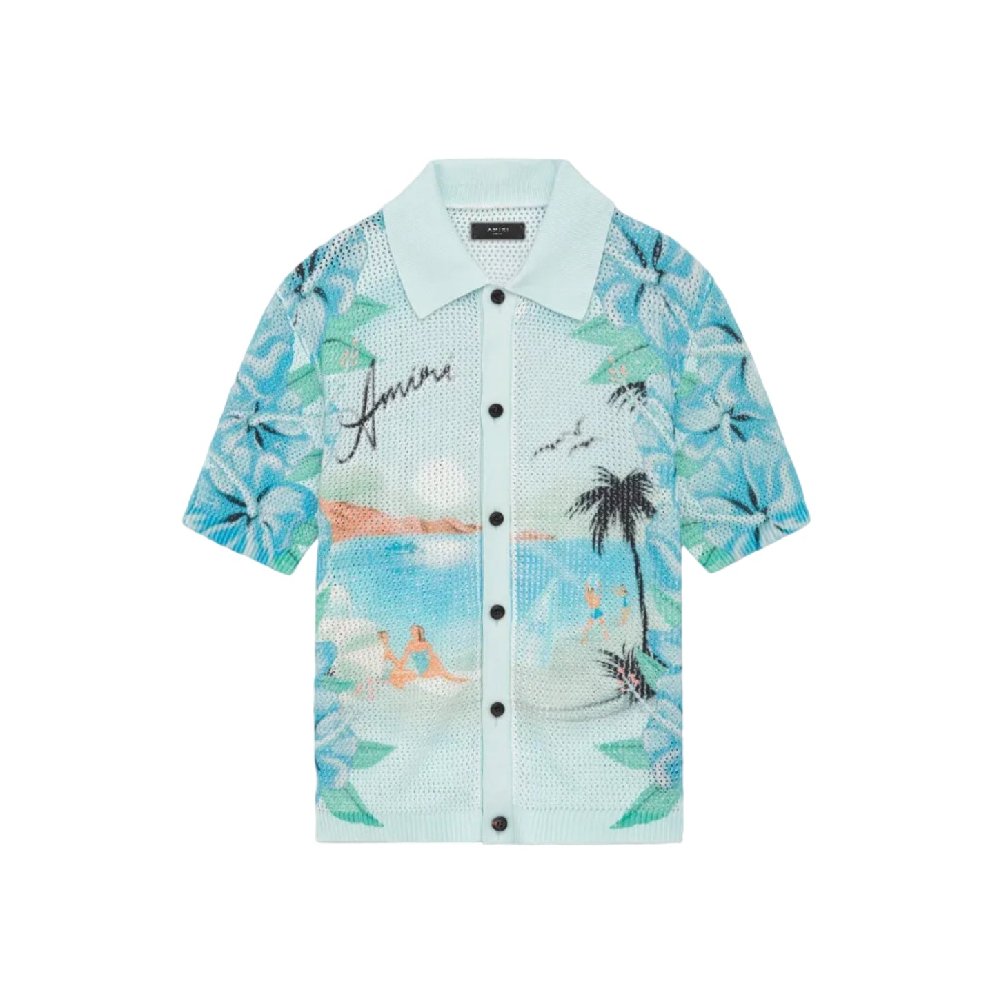 AMIRI Paradise Crochet Polo Shirt