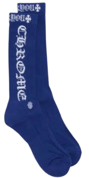 Chrome Hearts CH Logo Socks Blue