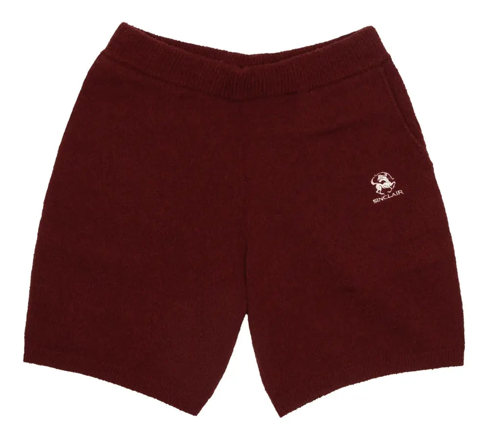 Sinclair Global Boucle Sweatshorts Maroon