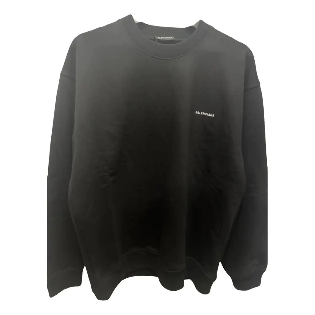 Balenciaga Small Logo Crewneck Sweatshirt Black