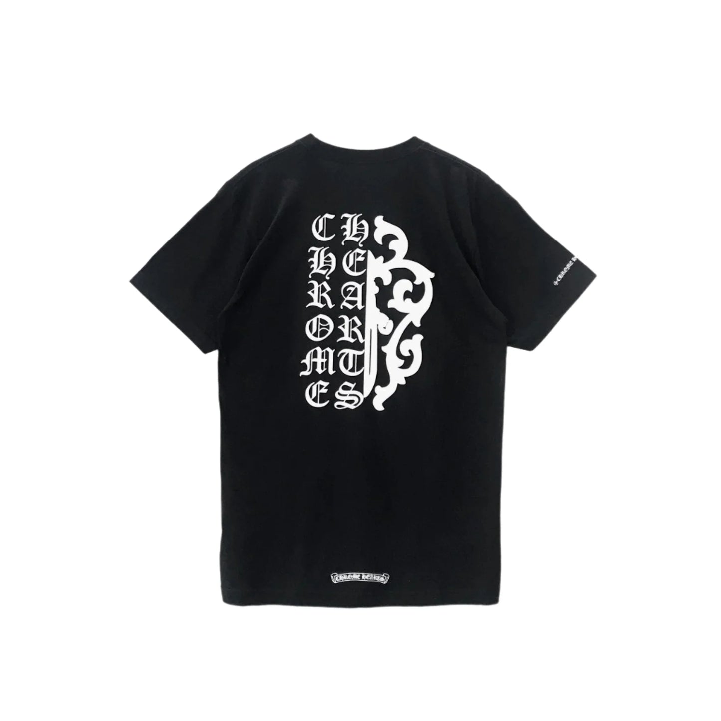 Chrome Hearts Script Dagger Logo T-Shirt Black