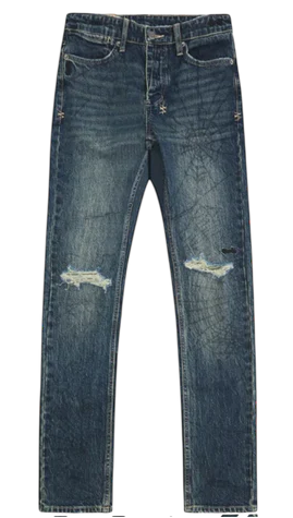 Ksubi Van Winkle Gasoline Lies Jeans Mid Blue Stone Wash