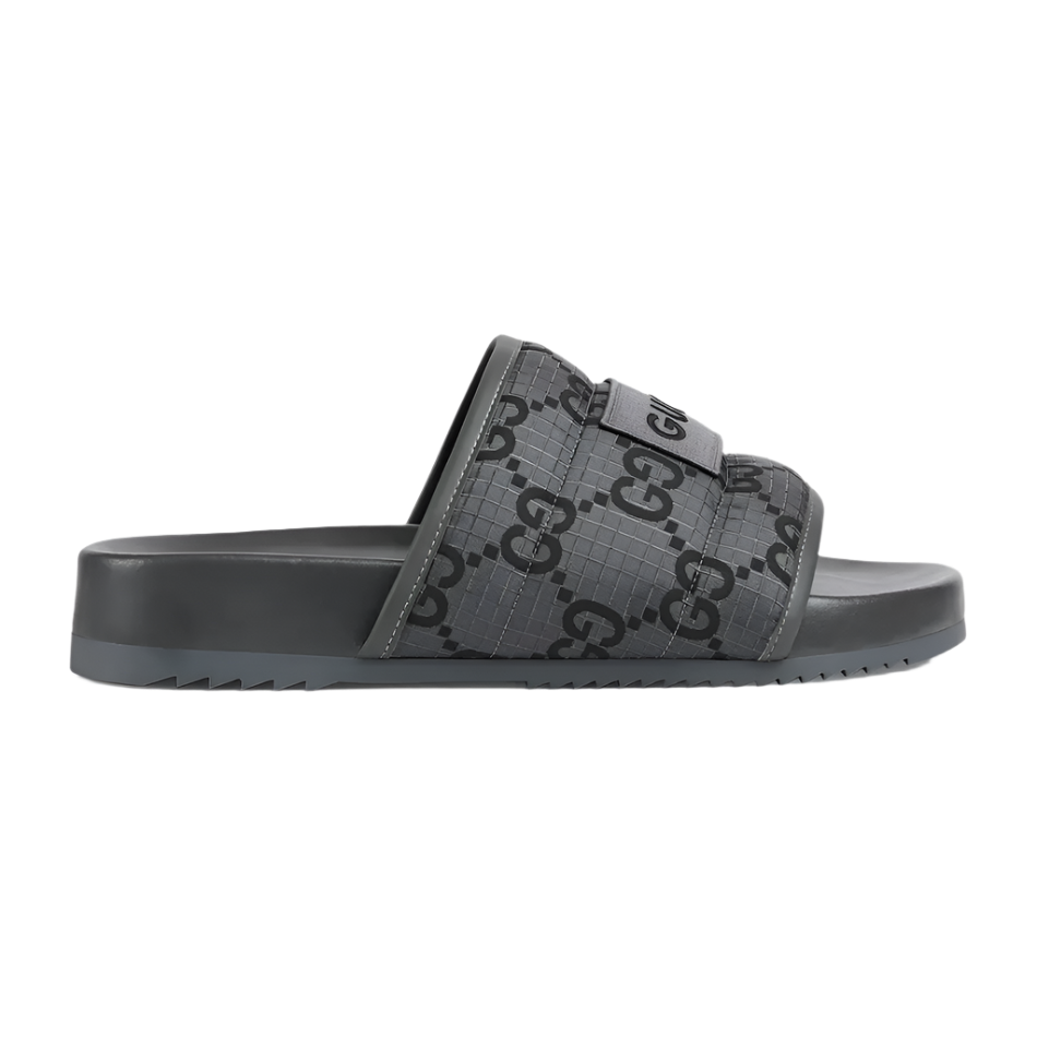 Gucci GG Slide Sandals Grey