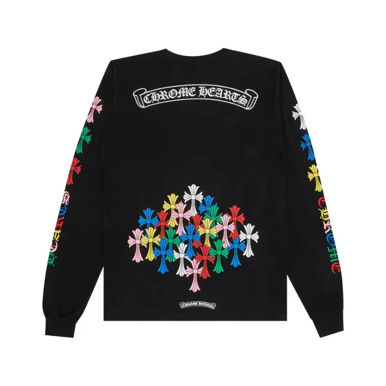 Chrome Hearts Multi Color Cross Cemetary L/S Black