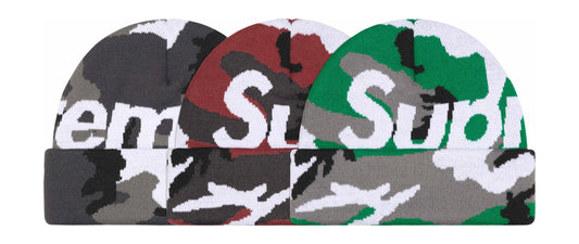 Supreme Camo Big Logo Beanie (FW25)