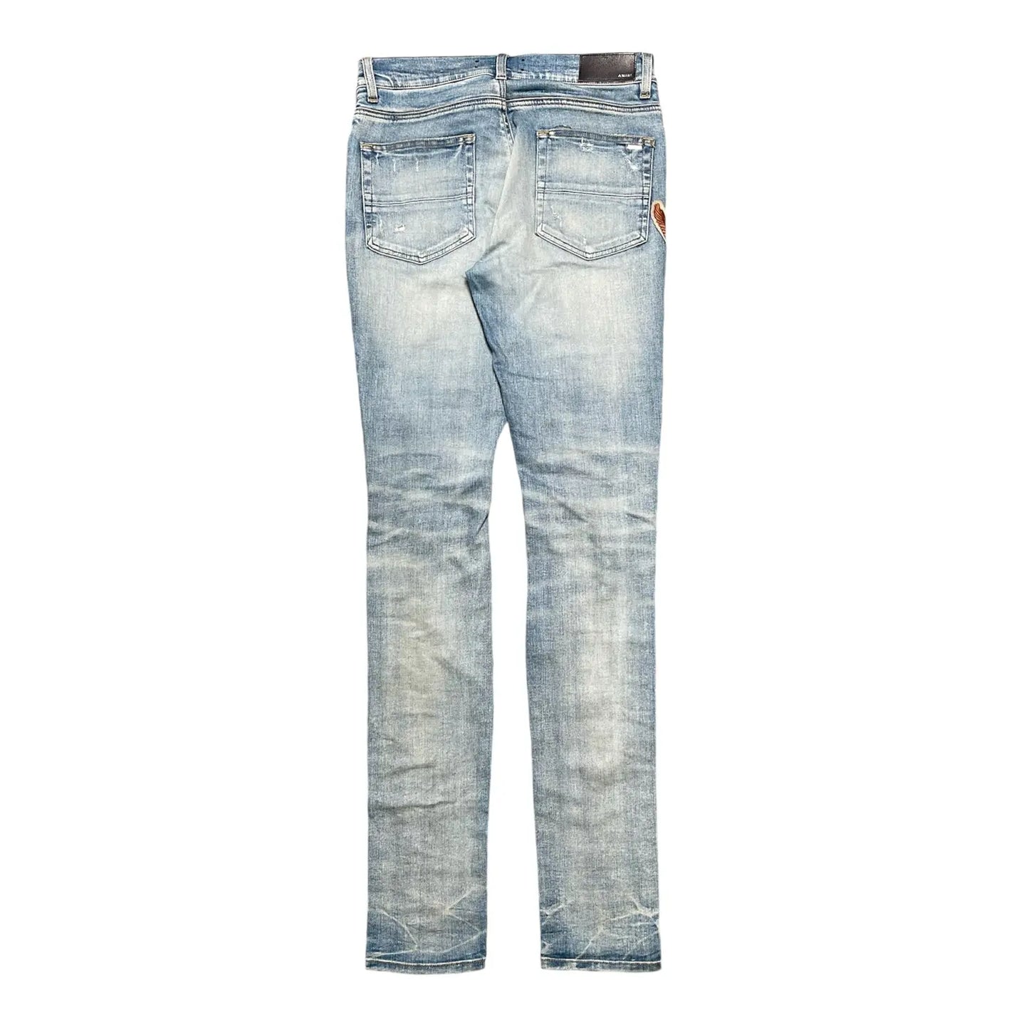 Amiri Biker Art Patch Jeans Clay Indigo