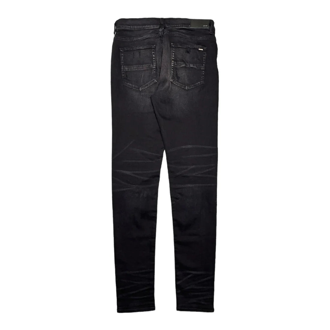 AMIRI MX1 Red Suede Patch Jeans Black