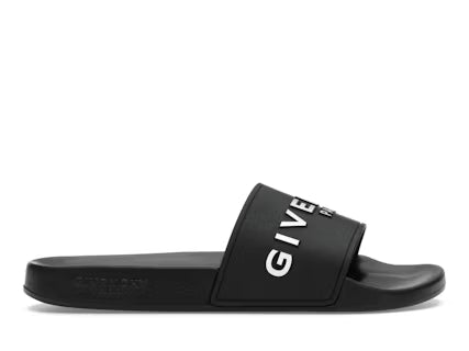 Givenchy Paris Flat Sandals Black White