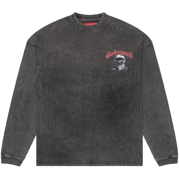 Godspeed Apollo 11 Long Sleeve T-Shirt Washed Black