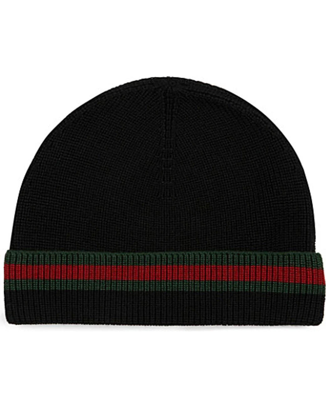 Gucci Wool Slik Knit Beanie Black