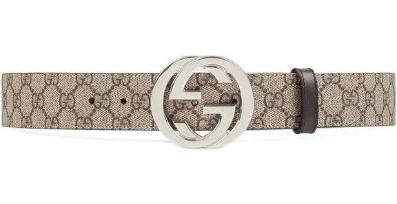 Gucci GG Supreme Interlocking G Belt Beige