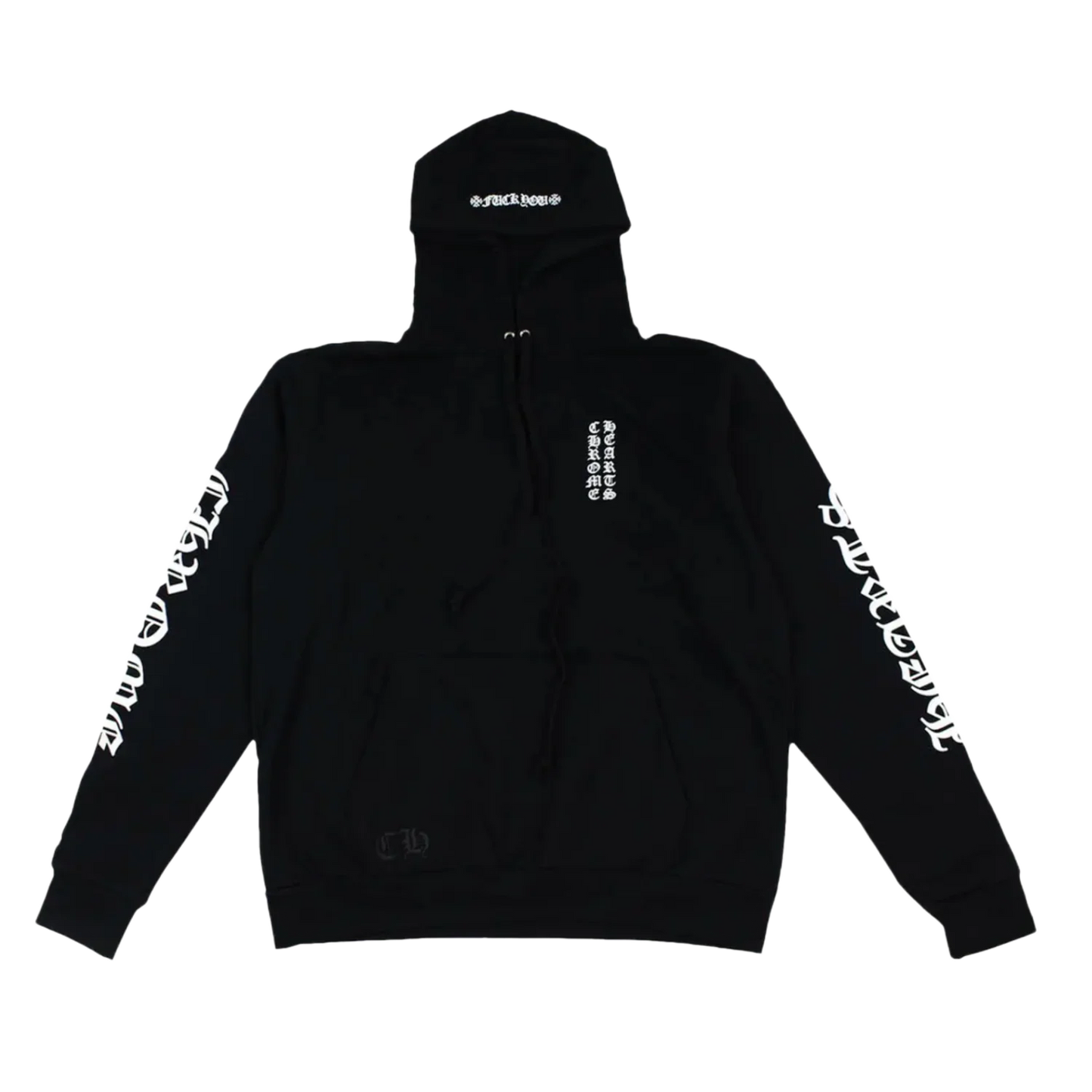 Chrome Hearts Vertical Logo F*ck You Hoodie Black