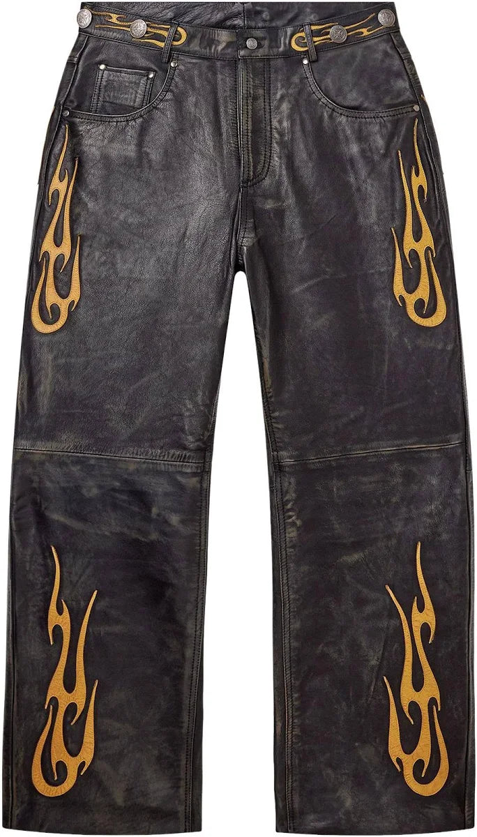 Vale Forever La Flare Leather Pants Black