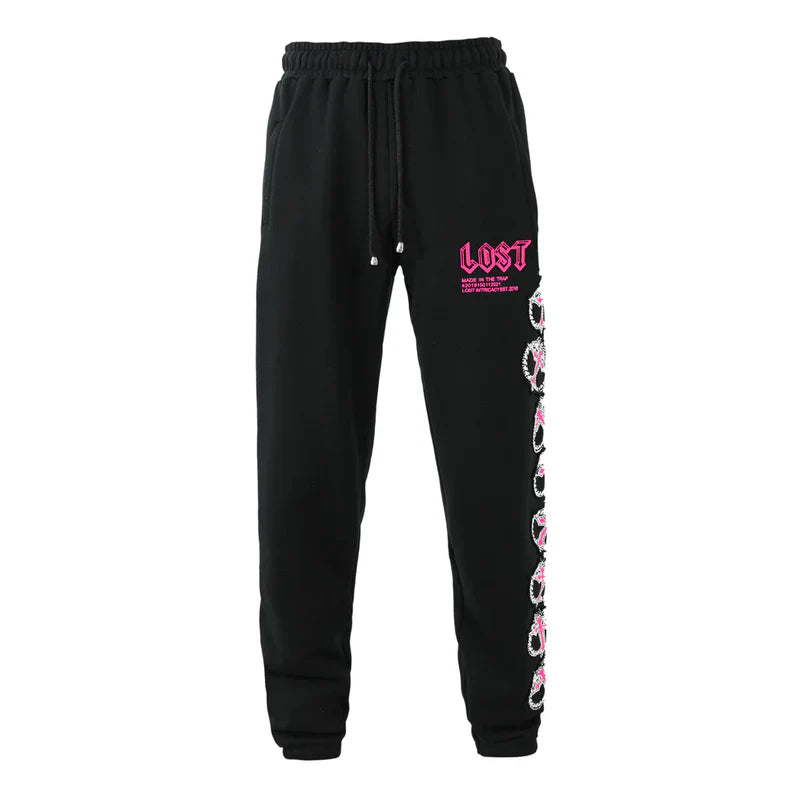 Lost Intricacy Mitt Black/Pink Sweatpants