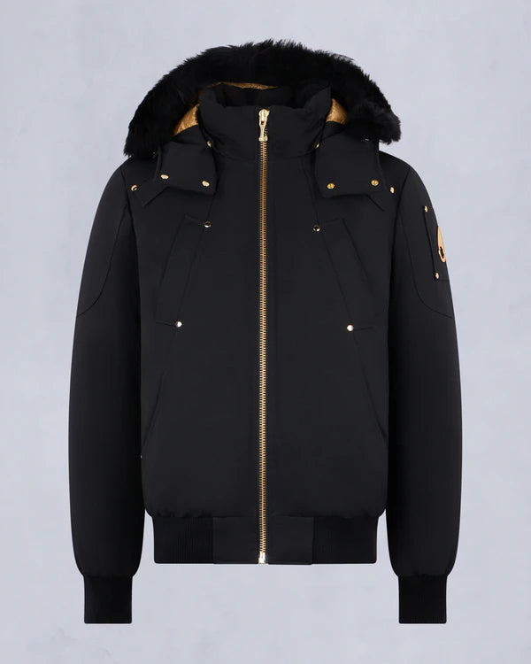 Moose Knuckles Ballistic Bomber Gold Series Jacket Black