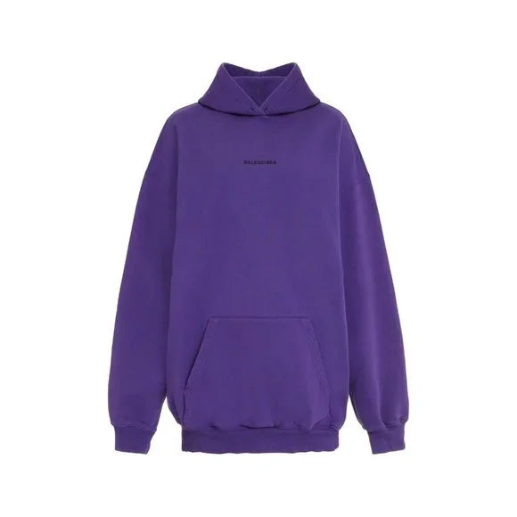 Balenciaga Classic Logo Hoodie Deep Purple